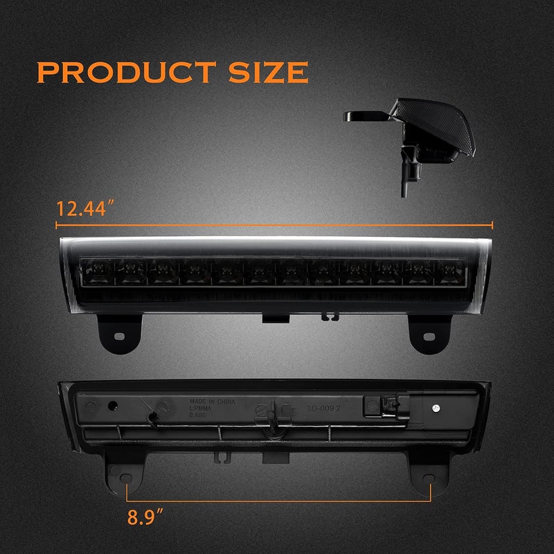 Cxdar Third 3rd Brake Light LED for 2000-2006 Chevy Suburban Tahoe, High Mount Rear Brake Lights Assembly for 00-06 GMC Yukon, Waterproof Center Cab Cargo Lamp Stop Light - Image 5